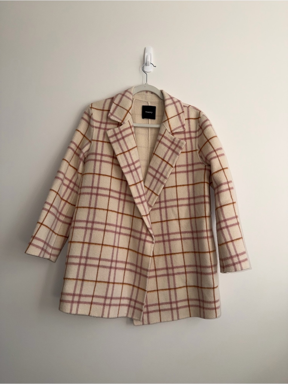 NWOT Theory Clairene Wool Plaid jacket blazer coat preppy old money quiet luxury - Picture 7 of 12